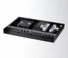 LIU 06 Port Rack Mount BLK with Splice Tray and Cable Spool